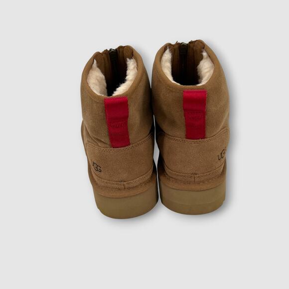 UGG Classic Neumel Zip Suede Platform Boots Chestnut Women’s Size 8 - Picture 3 of 9